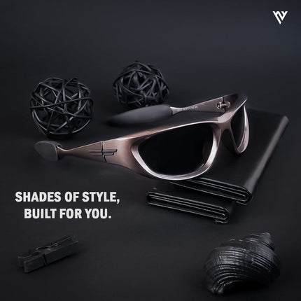 Echelon | Copper & Black Wrap Around Polarized Sunglasses - PMG4021