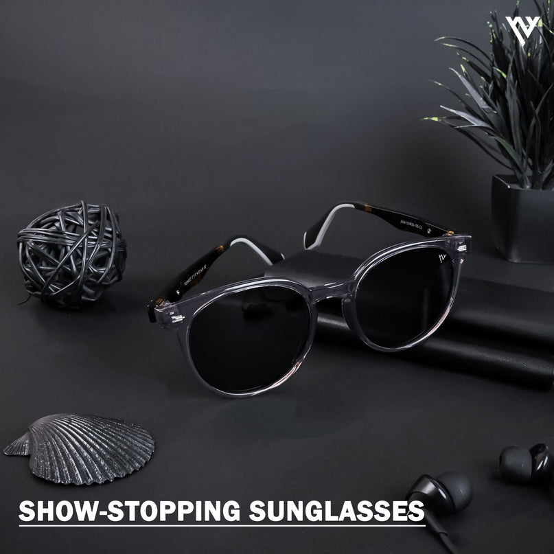 Active Grey Round Polarized Sunglasses - PMG4472