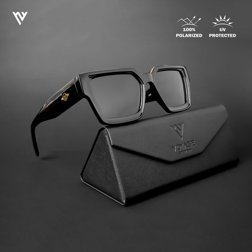 Phantom X | Black Wayfarer Polarized Sunglasses - PMG4114