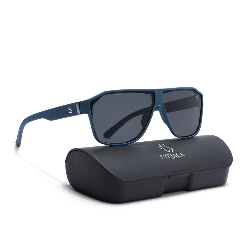 Eyejack Blue Wayfarer Polarized Sunglasses for Men & Women (6023PCL1246)