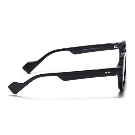 Round Sunglasses for Men & Women (Black Lens | Black Frame - MG7667)