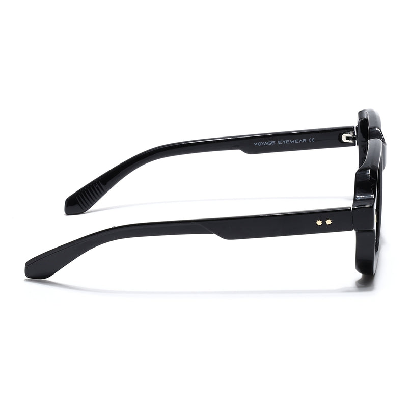 Wayfarer Sunglasses for Men & Women (Black Lens | Black Frame - MG7662)