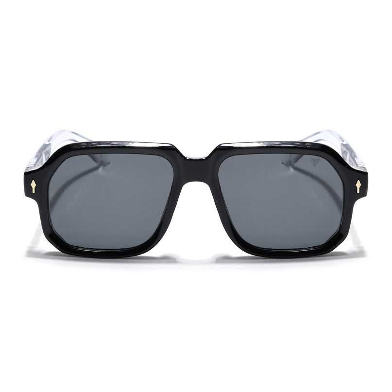 Wayfarer Sunglasses for Men & Women (Black Lens | Black Frame - MG7663)