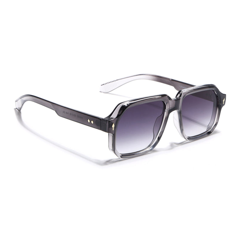 Wayfarer Sunglasses for Men & Women (Olive & Clear Lens | Grey & Transparent Frame - MG7666)