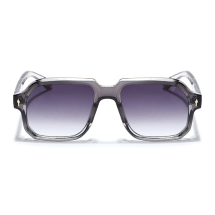Wayfarer Sunglasses for Men & Women (Olive & Clear Lens | Grey & Transparent Frame - MG7666)