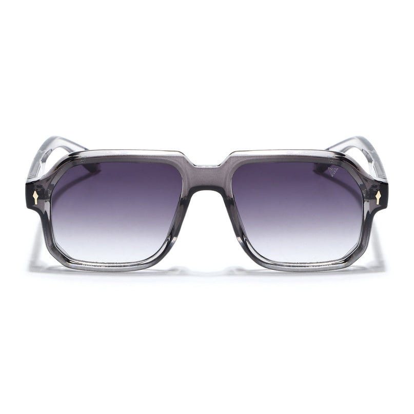 Wayfarer Sunglasses for Men & Women (Olive & Clear Lens | Grey & Transparent Frame - MG7666)