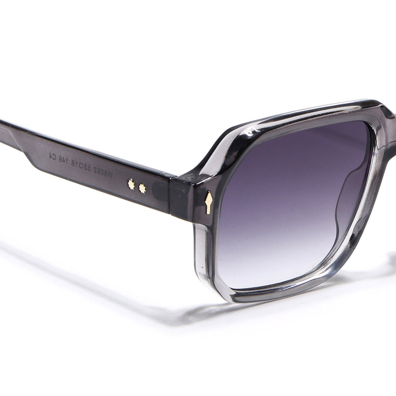 Wayfarer Sunglasses for Men & Women (Olive & Clear Lens | Grey & Transparent Frame - MG7666)