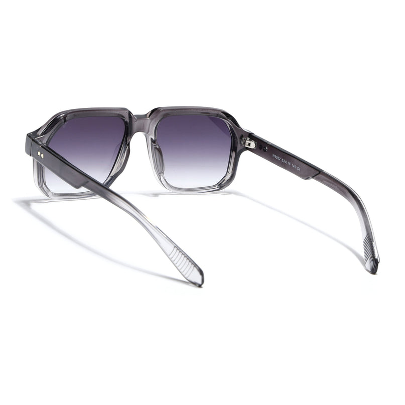 Wayfarer Sunglasses for Men & Women (Olive & Clear Lens | Grey & Transparent Frame - MG7666)