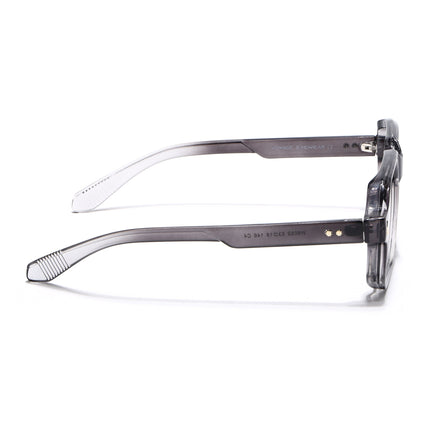 Wayfarer Sunglasses for Men & Women (Olive & Clear Lens | Grey & Transparent Frame - MG7666)