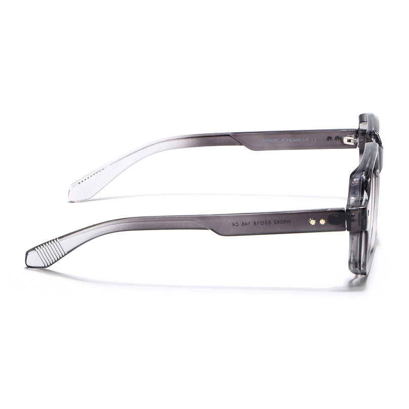 Wayfarer Sunglasses for Men & Women (Olive & Clear Lens | Grey & Transparent Frame - MG7666)