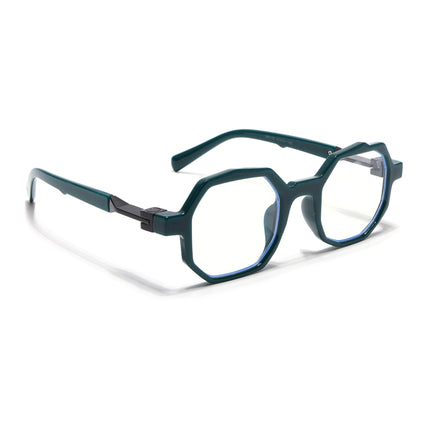 Voyage Green Hexagonal Eyeglasses for Men & Women (6126FMG7124-C3)