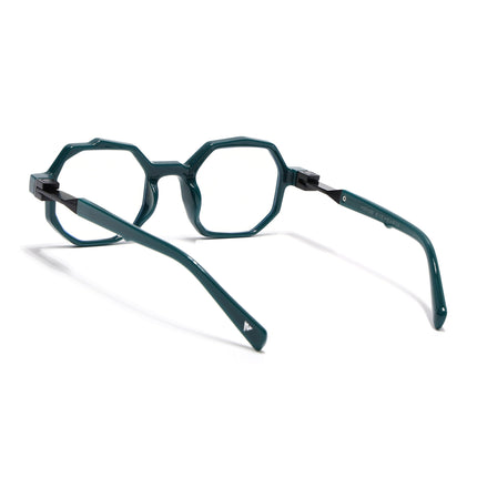 Voyage Green Hexagonal Eyeglasses for Men & Women (6126FMG7124-C3)