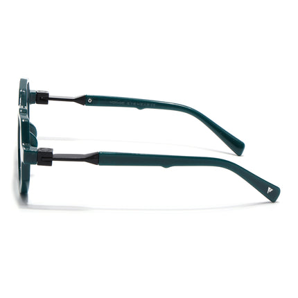 Voyage Green Hexagonal Eyeglasses for Men & Women (6126FMG7124-C3)