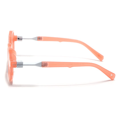 Voyage Orenge Hexagonal Eyeglasses for Men & Women (6126FMG7125-C4)