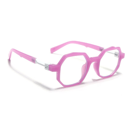 Voyage Purple Hexagonal Eyeglasses for Men & Women (6126FMG7126-C5)
