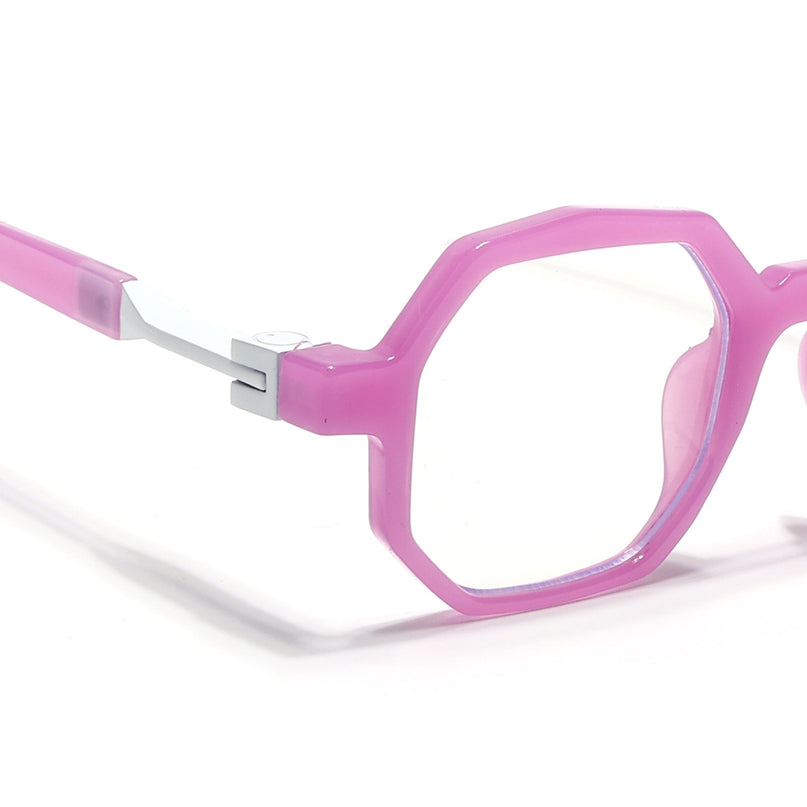 Voyage Purple Hexagonal Eyeglasses for Men & Women (6126FMG7126-C5)