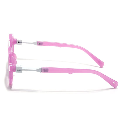 Voyage Purple Hexagonal Eyeglasses for Men & Women (6126FMG7126-C5)