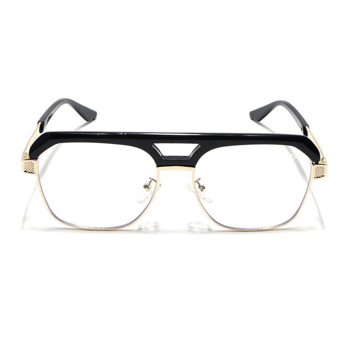 Voyage Golden & Black Wayfarer Eyeglasses for Men & Women (6166FMG7131-C1)