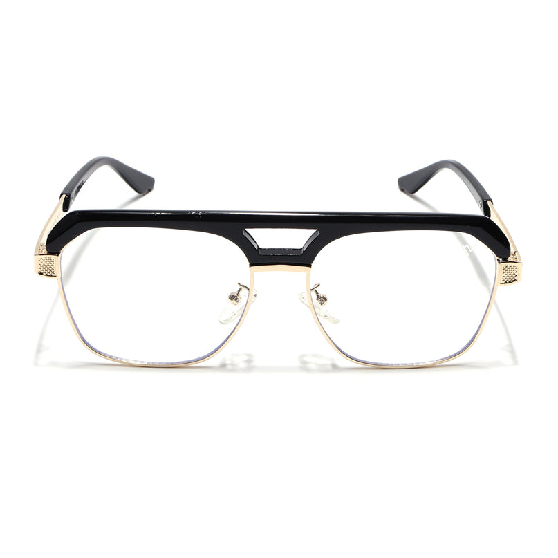 Voyage Golden & Black Wayfarer Eyeglasses for Men & Women (6166FMG7131-C1)