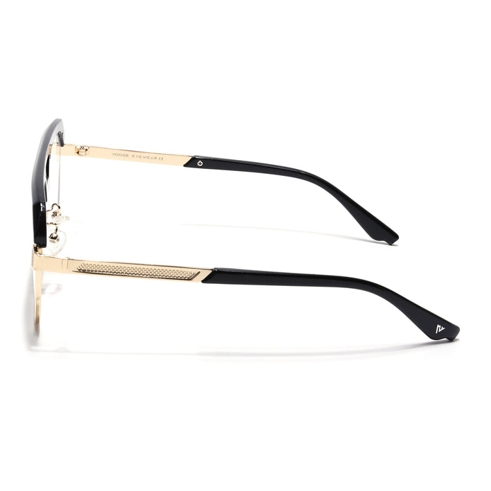 Voyage Golden & Black Wayfarer Eyeglasses for Men & Women (6166FMG7131-C1)