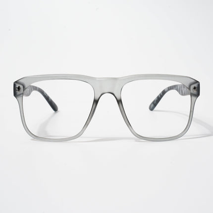 EyeJack Bell Bottom Matt Grey Square Eyeglasses for Men & Women (62201CL362-C4)