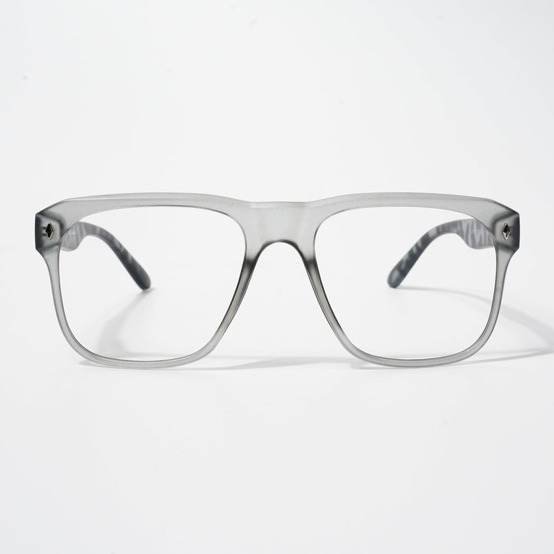 EyeJack Bell Bottom Matt Grey Square Eyeglasses for Men & Women (62201CL362-C4)