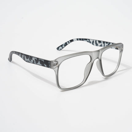 EyeJack Bell Bottom Matt Grey Square Eyeglasses for Men & Women (62201CL362-C4)