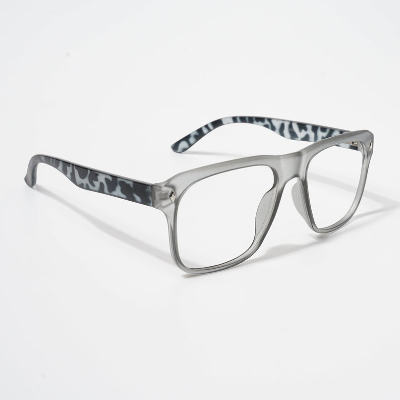 EyeJack Bell Bottom Matt Grey Square Eyeglasses for Men & Women (62201CL362-C4)