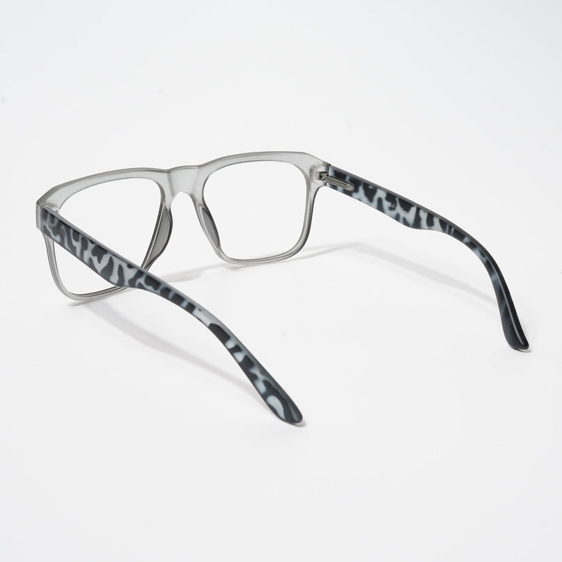 EyeJack Bell Bottom Matt Grey Square Eyeglasses for Men & Women (62201CL362-C4)