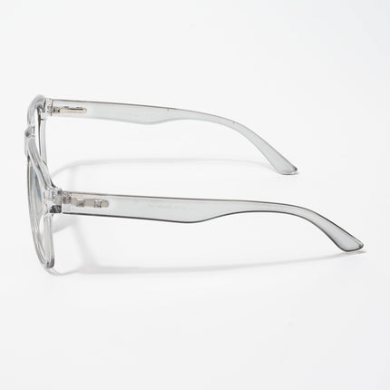 EyeJack Bell Bottom Shine Grey Square Eyeglasses for Men & Women (62201CL363-C5)