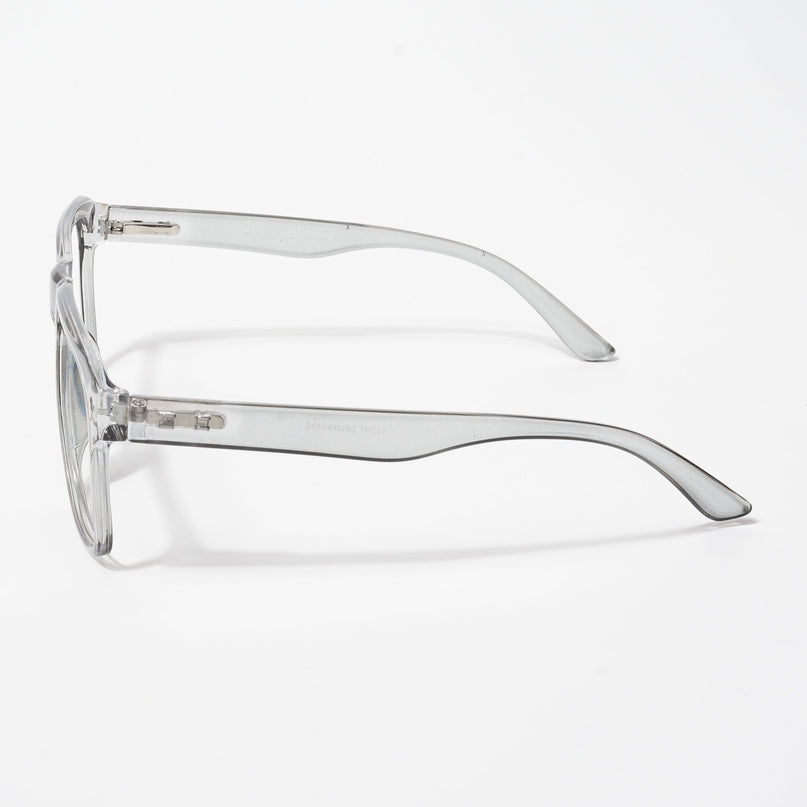 EyeJack Bell Bottom Shine Grey Square Eyeglasses for Men & Women (62201CL363-C5)