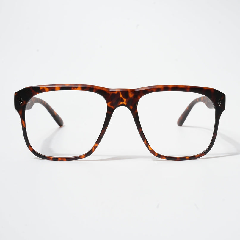 EyeJack Bell Bottom Demi Brown Square Eyeglasses for Men & Women (62201CL367-C9)