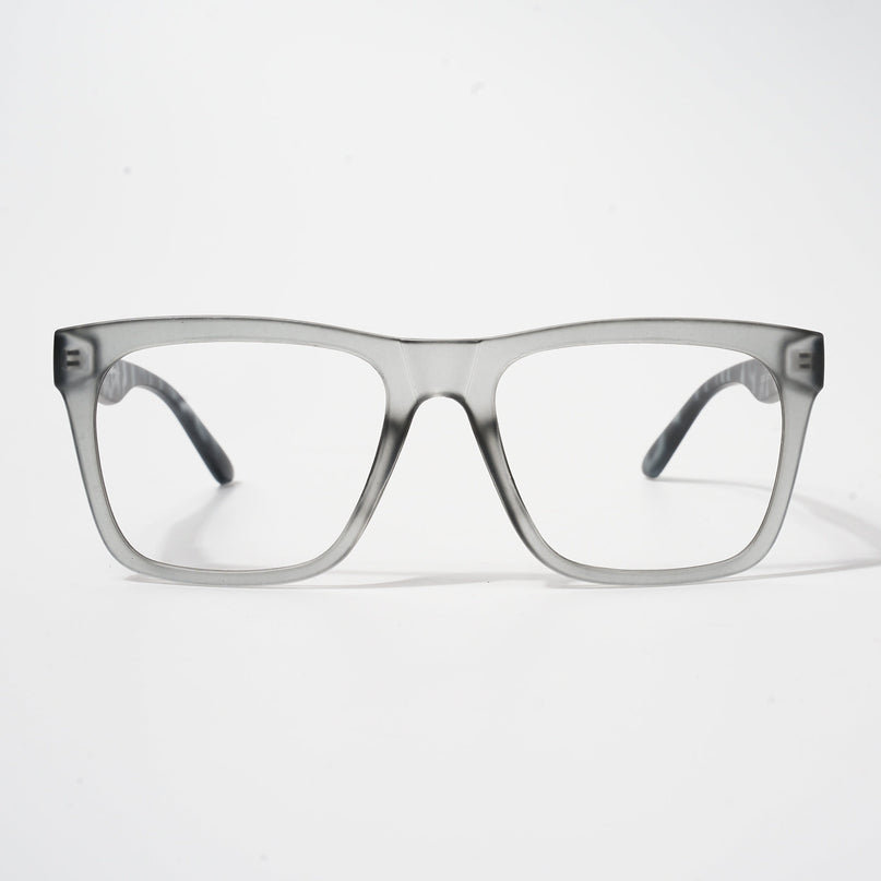 EyeJack Bell Bottom Matt Grey Square Eyeglasses for Men & Women (62202CL371-C4)