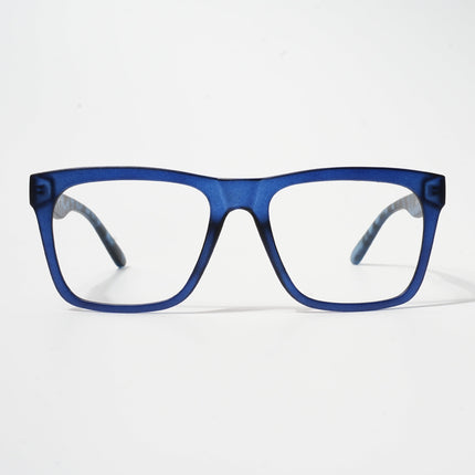 EyeJack Bell Bottom Matt Blue Square Eyeglasses for Men & Women (62202CL374-C7)