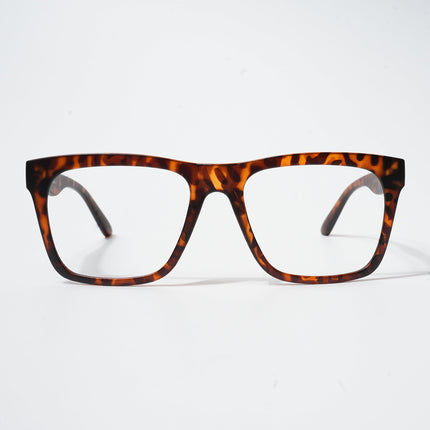 EyeJack Bell Bottom Demi Brown Square Eyeglasses for Men & Women (62202CL376-C9)