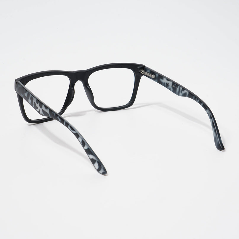 EyeJack Bell Bottom Matt Black Square Eyeglasses for Men & Women (62202CL450-C10)