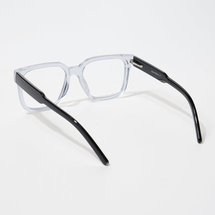 EyeJack Bell Bottom Transparent Square Eyeglasses for Men & Women (62203CL379-C3)