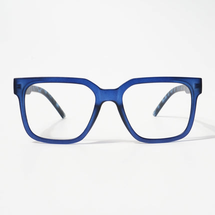 EyeJack Bell Bottom Matt Blue Square Eyeglasses for Men & Women (62203CL383-C7)