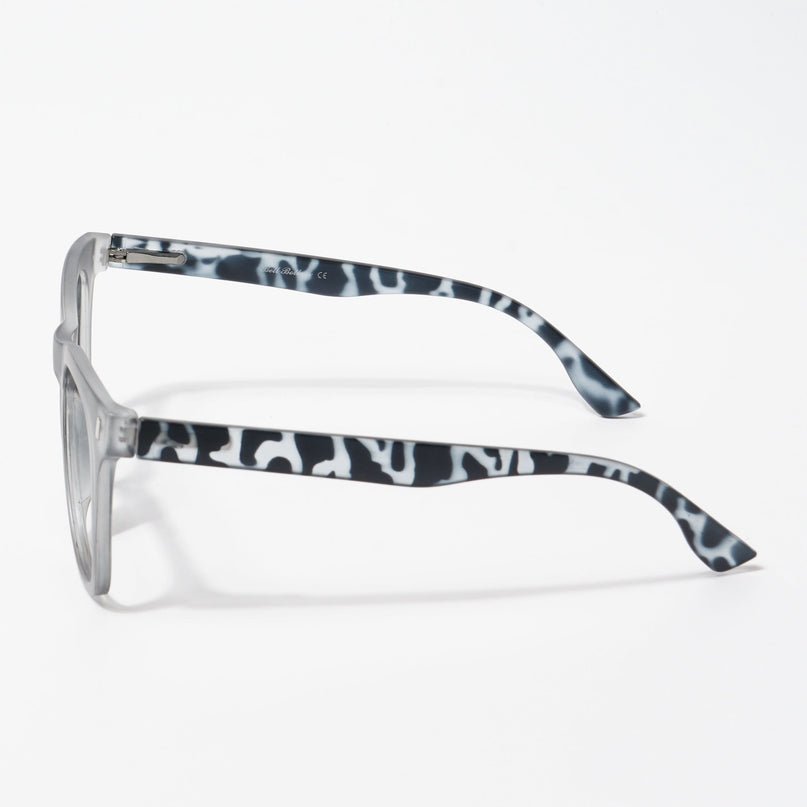 EyeJack Bell Bottom Matt Grey Square Eyeglasses for Men & Women (62204CL389-C4)