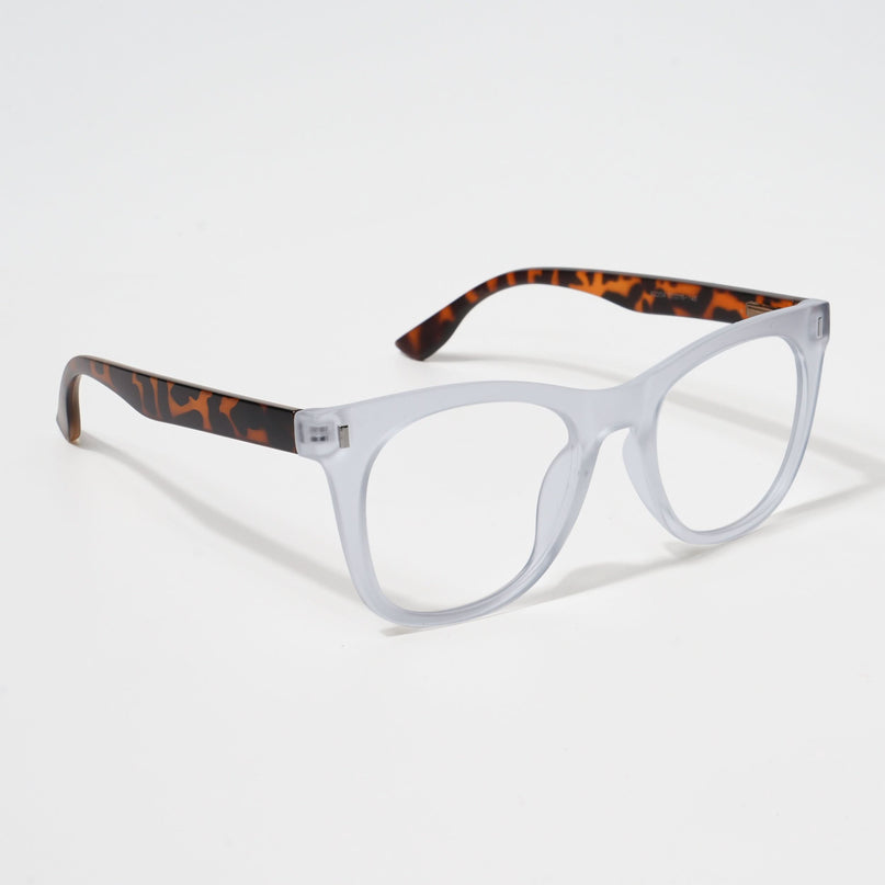 EyeJack Bell Bottom Matt Transparent Square Eyeglasses for Men & Women (62204CL391-C6)