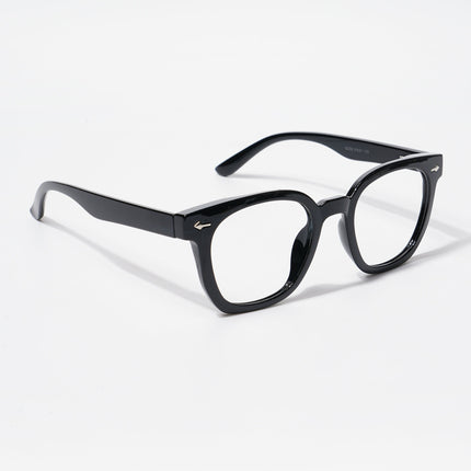EyeJack Bell Bottom Shine Black Square Eyeglasses for Men & Women (62205CL396-C2)