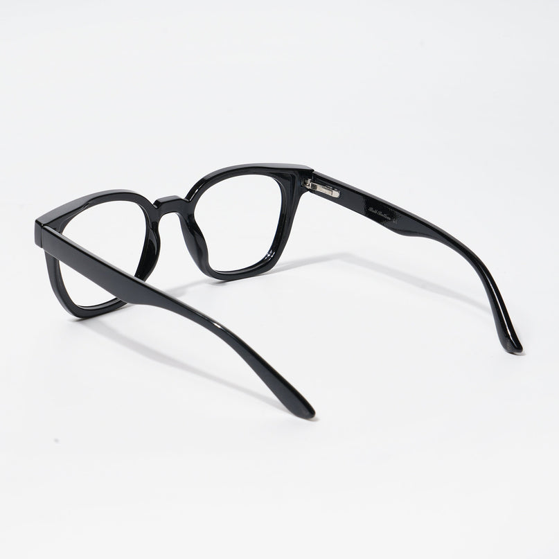 EyeJack Bell Bottom Shine Black Square Eyeglasses for Men & Women (62205CL396-C2)