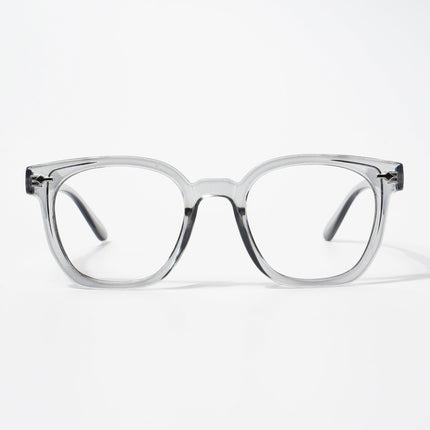 EyeJack Bell Bottom Shine Grey Square Eyeglasses for Men & Women (62205CL399-C5)