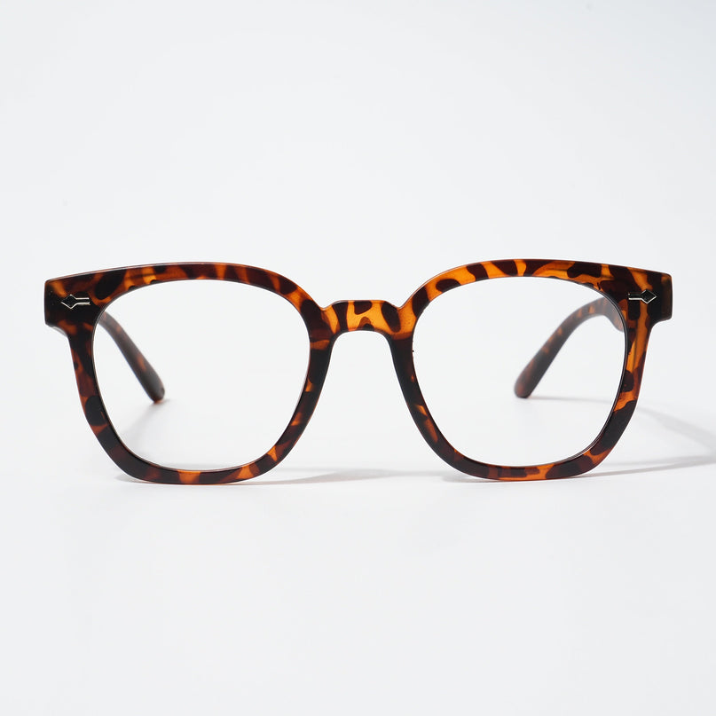 EyeJack Bell Bottom Demi Brown Square Eyeglasses for Men & Women (62205CL403-C9)