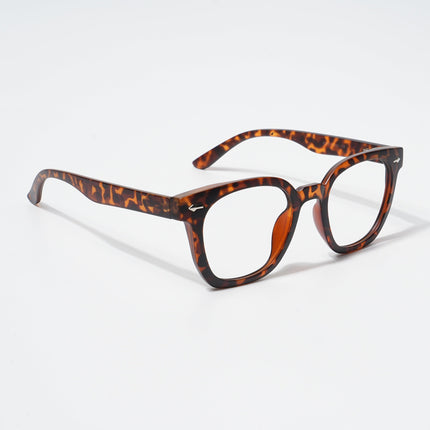 EyeJack Bell Bottom Demi Brown Square Eyeglasses for Men & Women (62205CL403-C9)