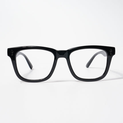 EyeJack Bell Bottom Shine Black Square Eyeglasses for Men & Women (62206CL405-C2)