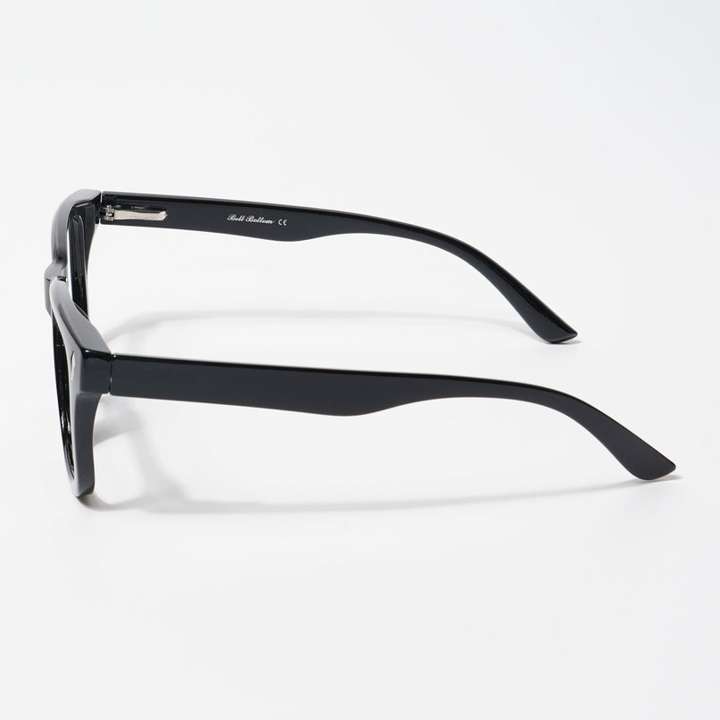 EyeJack Bell Bottom Shine Black Square Eyeglasses for Men & Women (62206CL405-C2)