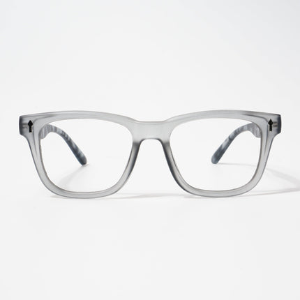 EyeJack Bell Bottom Matt Grey Square Eyeglasses for Men & Women (62206CL407-C4)