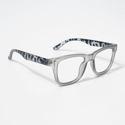 EyeJack Bell Bottom Matt Grey Square Eyeglasses for Men & Women (62206CL407-C4)