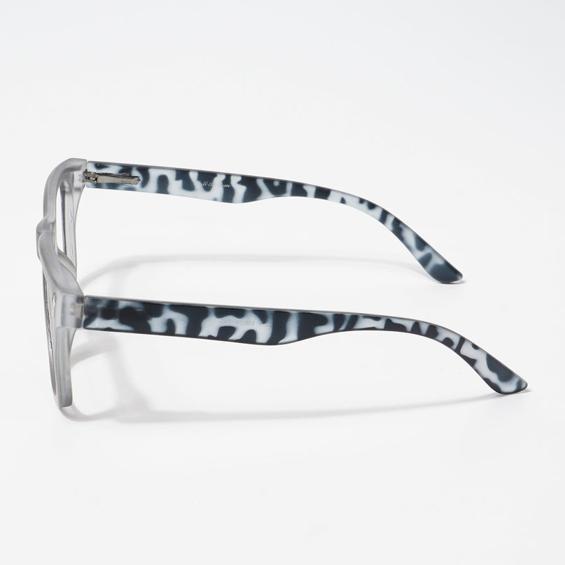 EyeJack Bell Bottom Matt Grey Square Eyeglasses for Men & Women (62206CL407-C4)